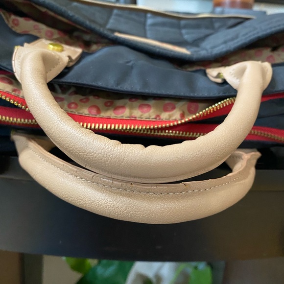 Maman New York Black Quilted Tote Baby Bag with Tan Straps - Picture 12 of 14